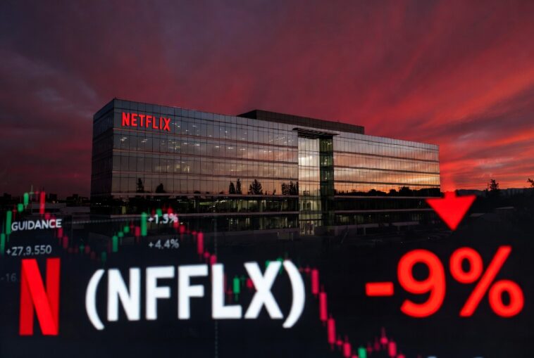 Netflix stock drop Q2 guidance 2026