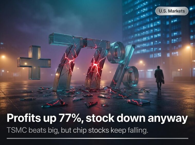 TSMC Earnings Jump 77%. Chip Stocks Fell Anyway. 7 TSMC earnings