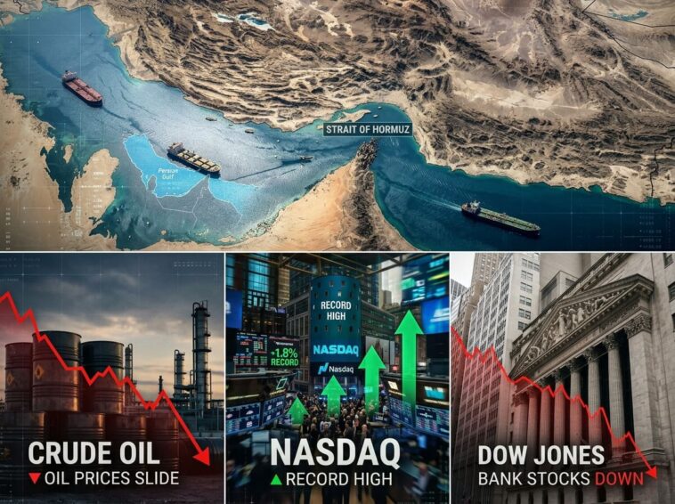 Strait of Hormuz Reopens Report Sinks Oil, Lifts Tech 7 Strait of Hormuz reopens